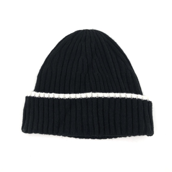 Calvin Klein Ribbed Knit Tipped Cuff Beanie Hat - Picture 3 of 5